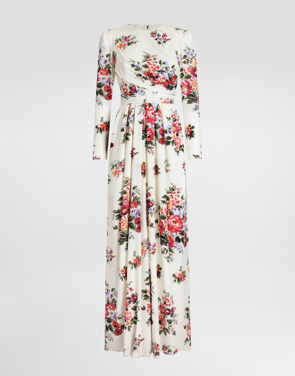 花束印花查米尤斯绸缎连衣裙1