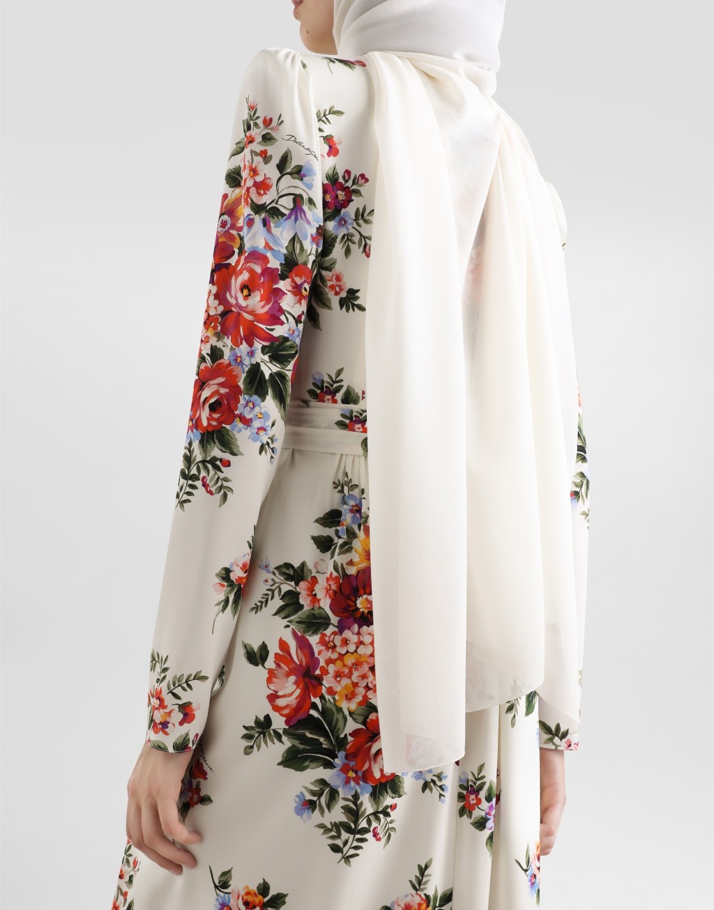 花束印花查米尤斯绸缎连衣裙5