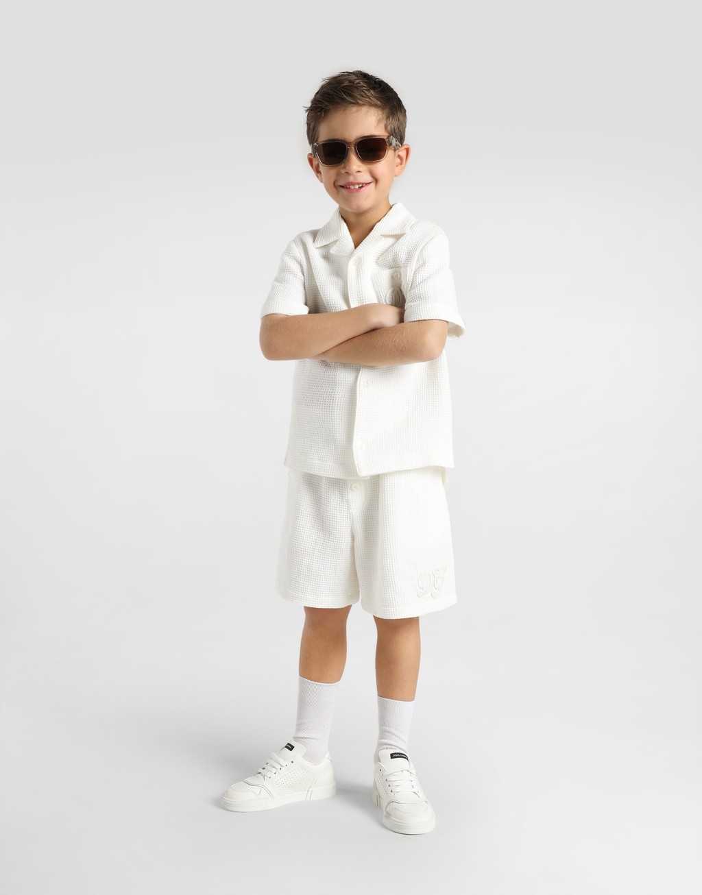 棉华夫格百慕大短裤7