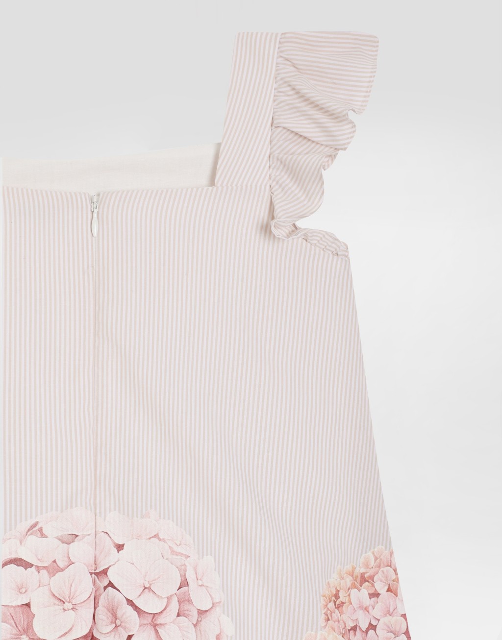 绣球花印花条纹棉帆布连衣裙6