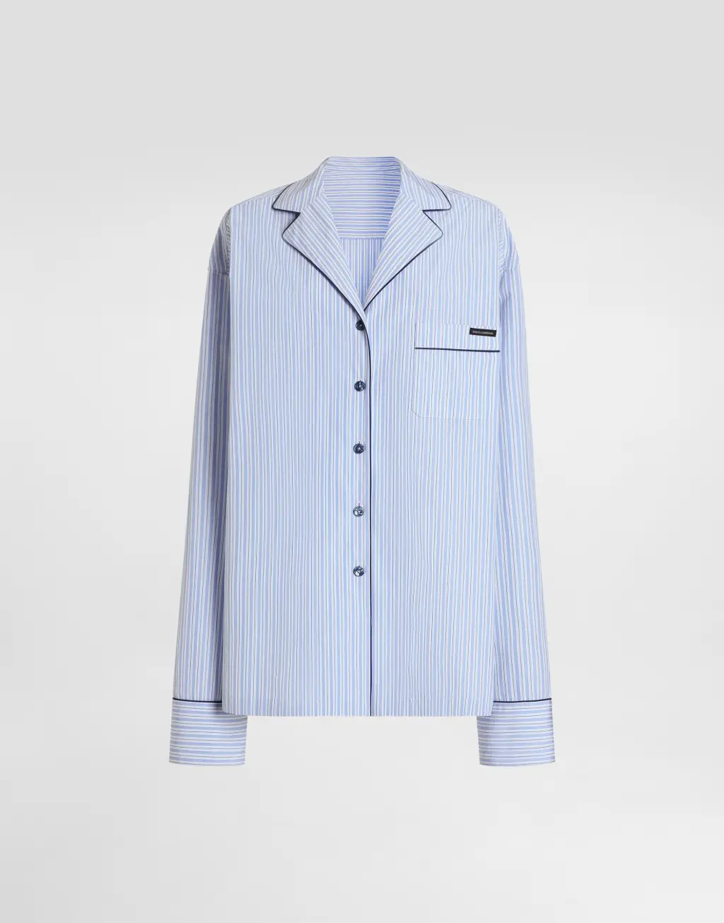 条纹面料优雅衬衫