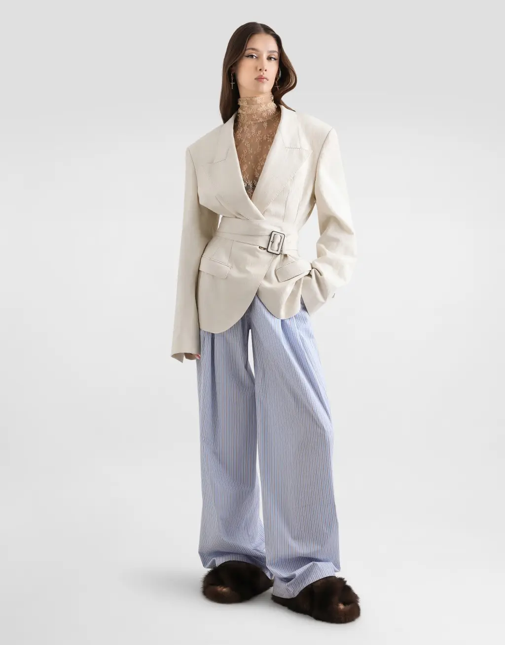 质感粗犷帆布 Taormina 单排扣外套