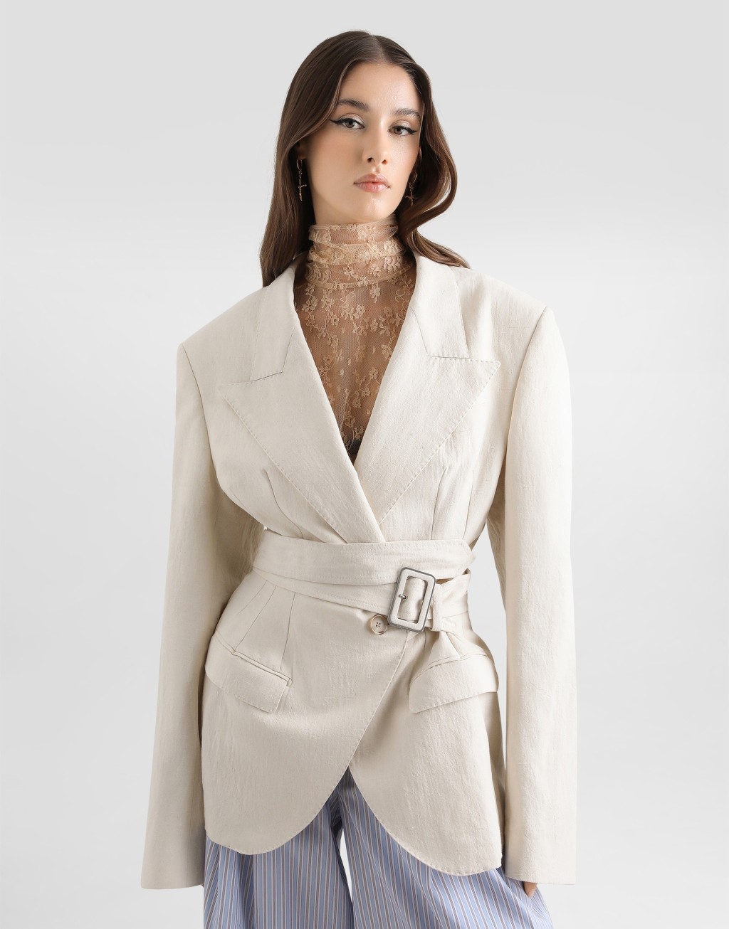 质感粗犷帆布 Taormina 单排扣外套4