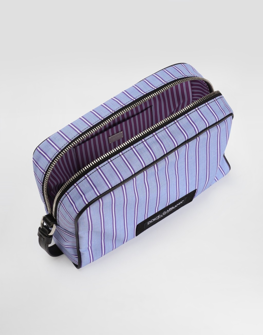 小牛皮与条纹府绸手袋5