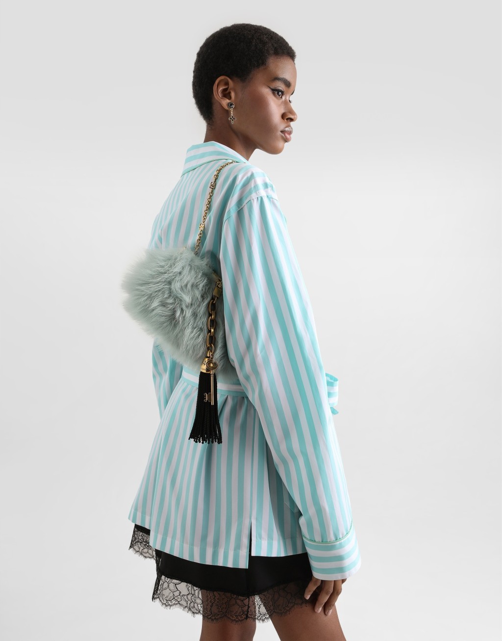 Marlene 羊剪绒与小牛皮单肩包7