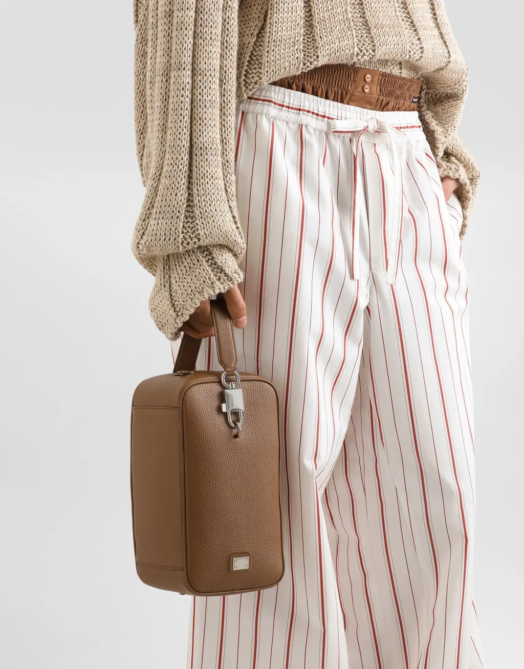 锁扣小牛皮手袋