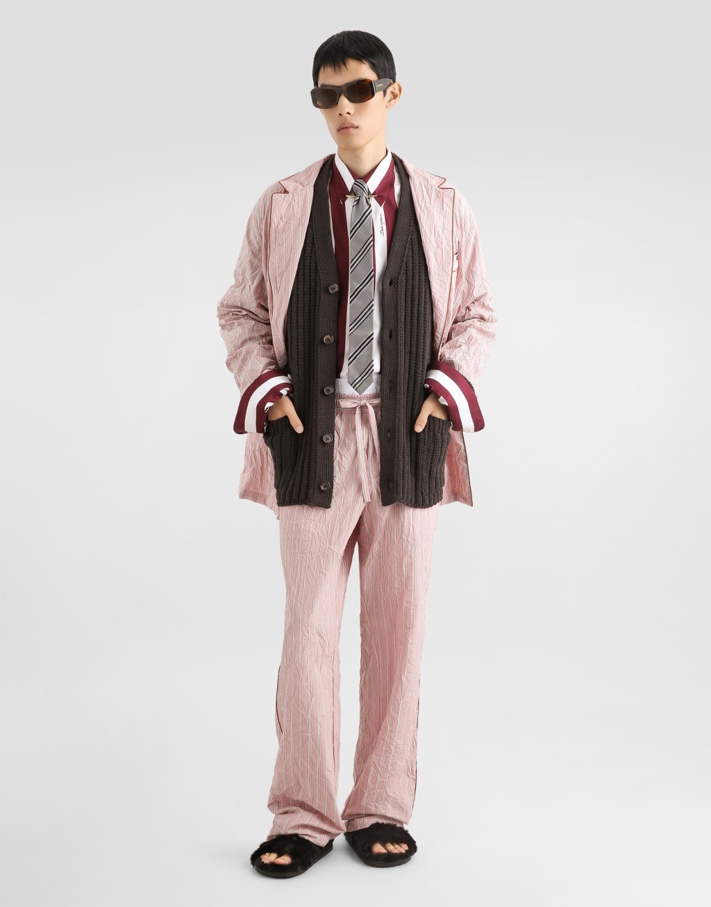 条纹真丝斜纹衬衫3