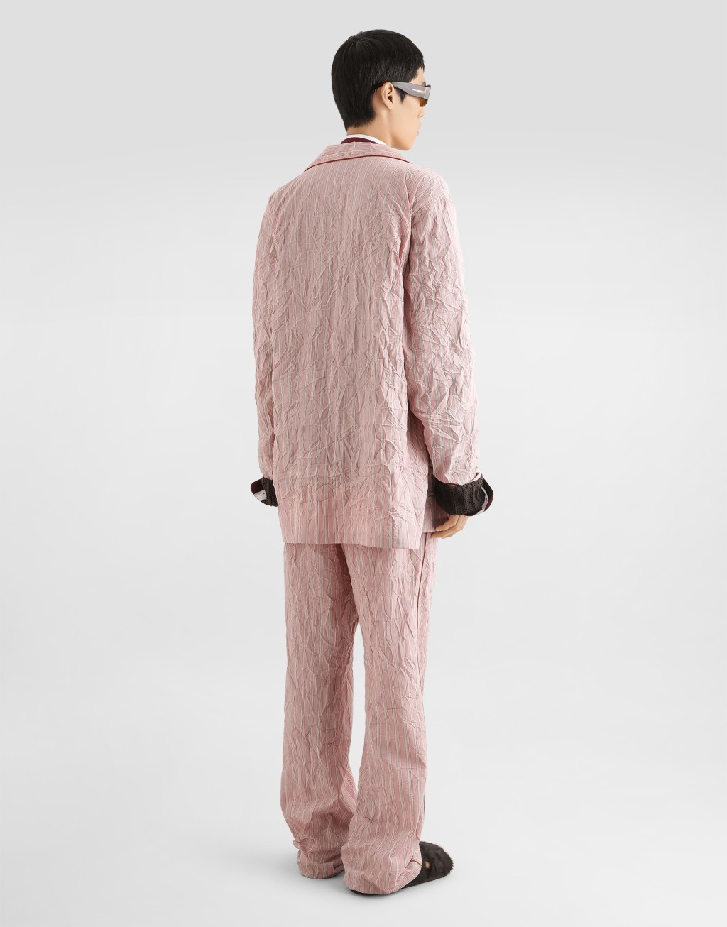 条纹真丝斜纹衬衫6