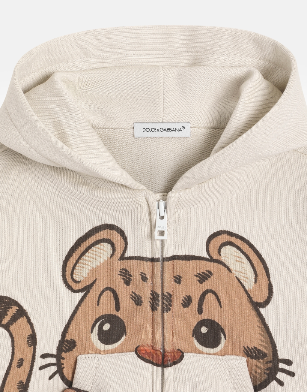 豹纹印花配DG徽标连帽卫衣3