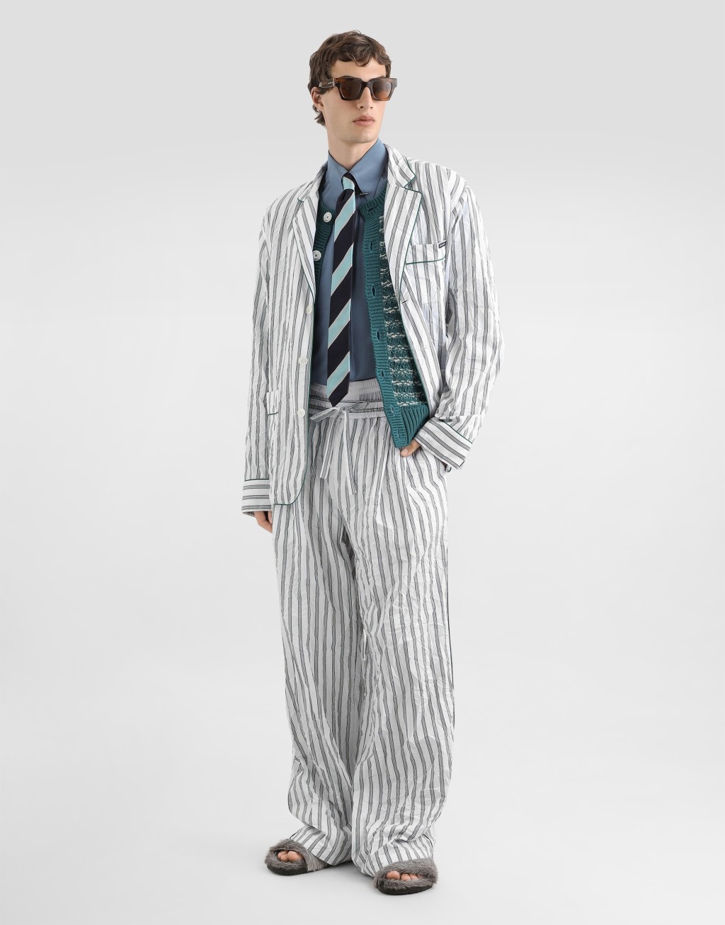 皱褶条纹府绸 Vanity 长裤2