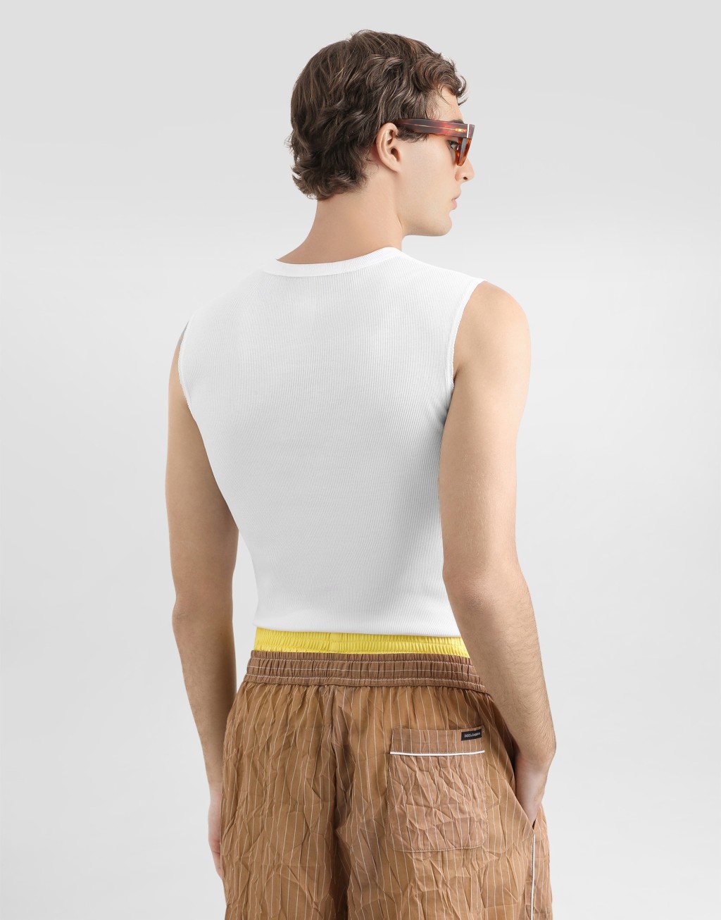 棉质Serafino领T恤6