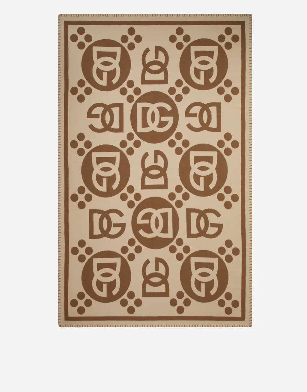 羊毛与羊驼毛提花盖毯