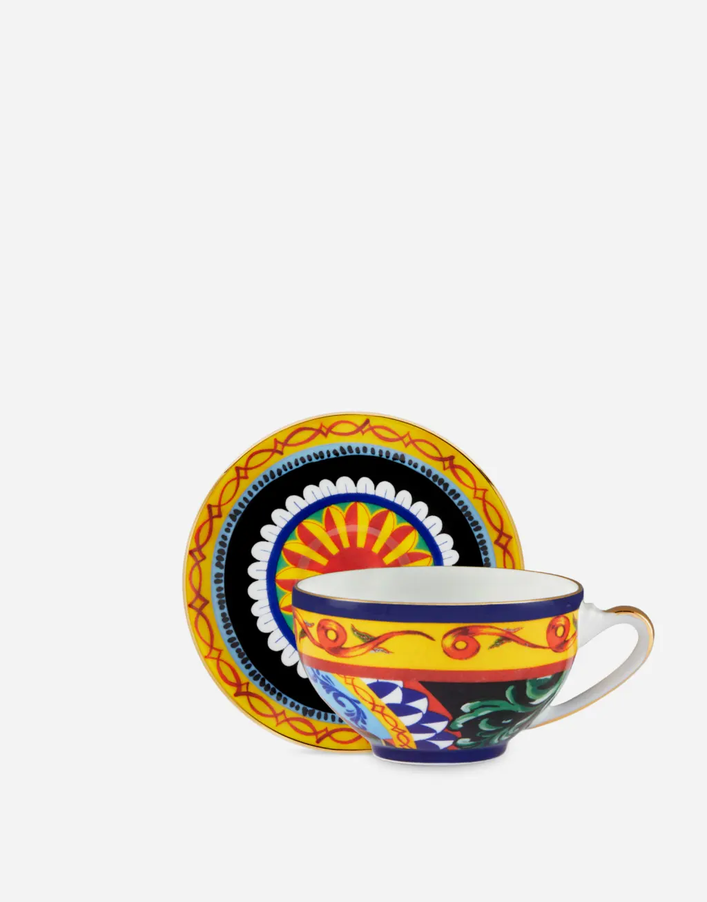 瓷器茶杯与茶碟套组