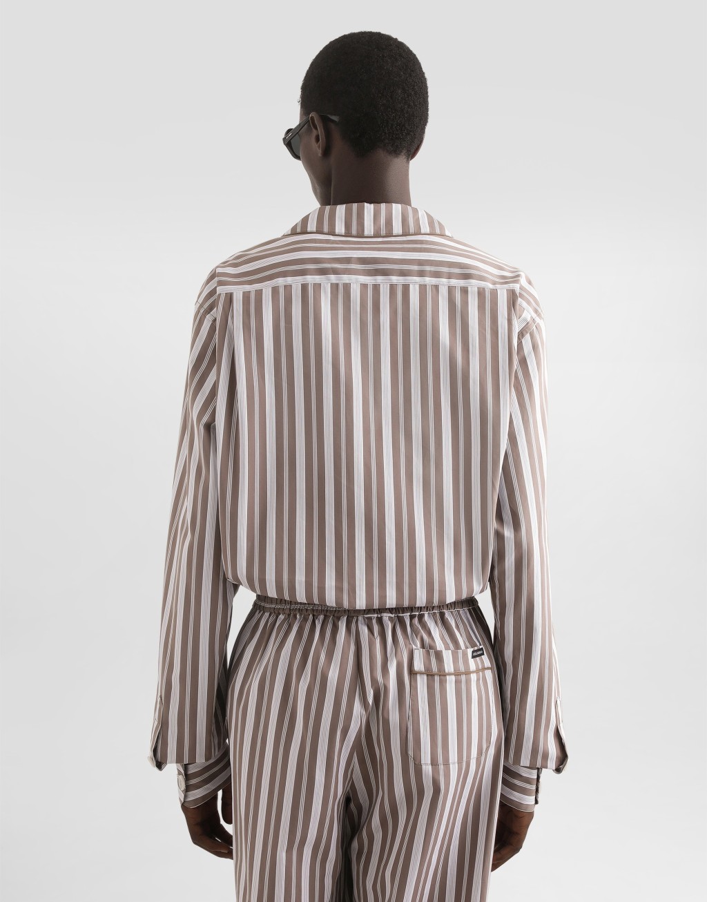 紧密织条纹府绸时尚衬衫6