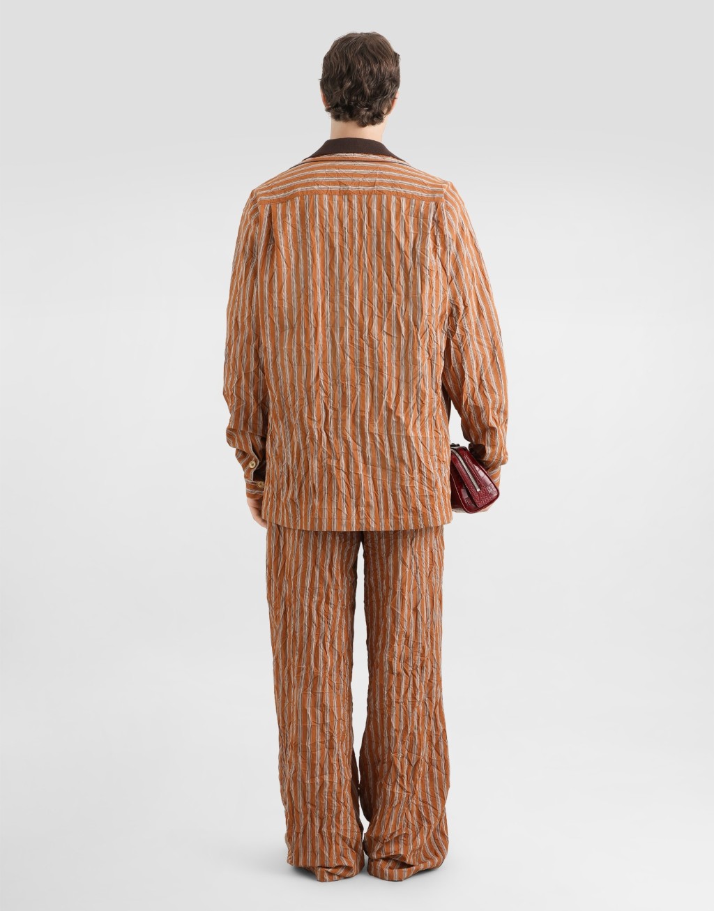 皱褶条纹面料 Vanity 长裤3