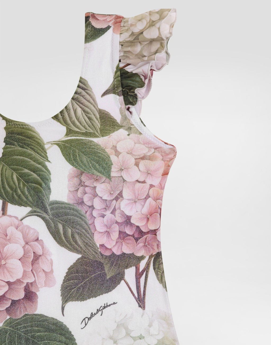 绣球花印花连体泳衣3