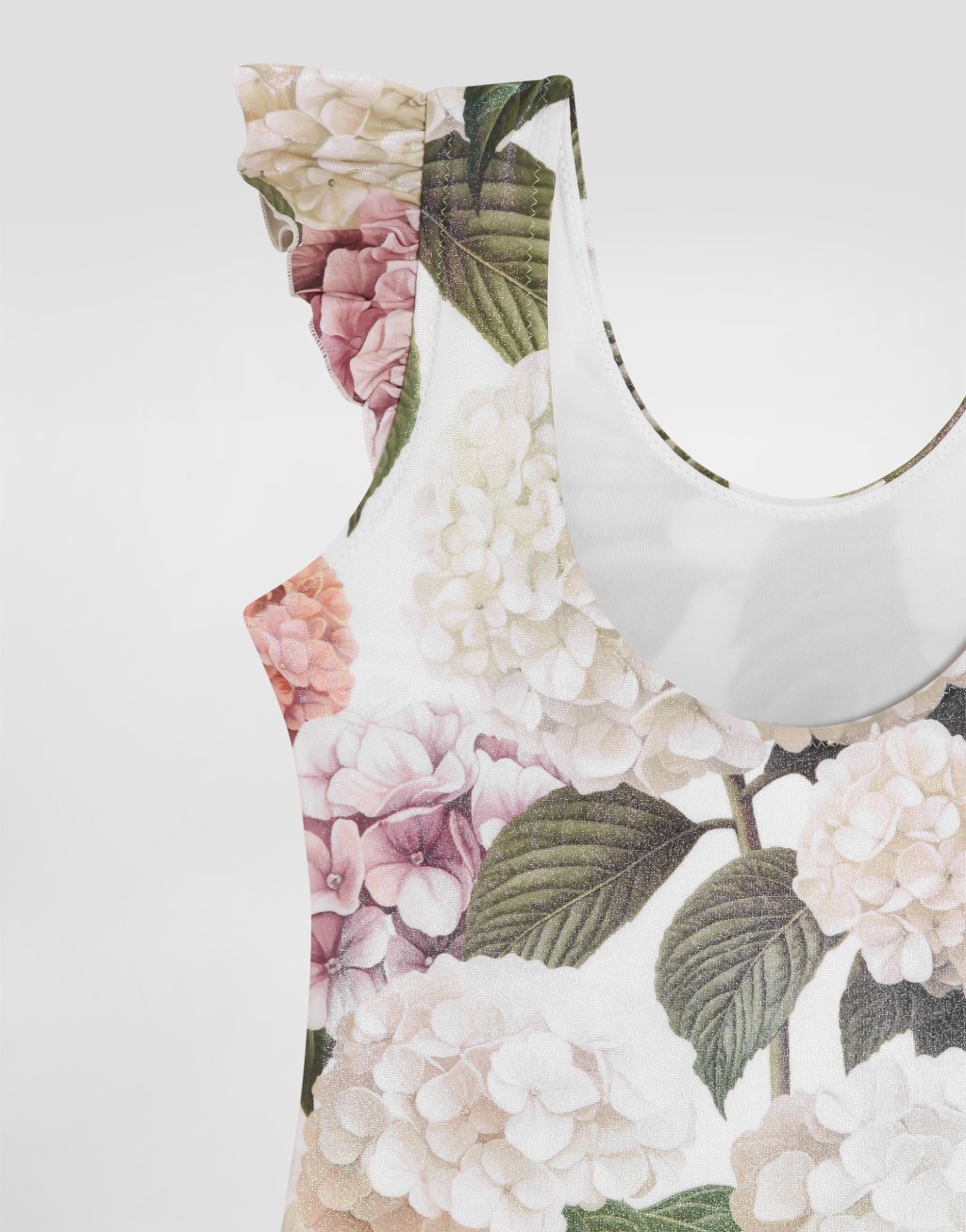 绣球花印花连体泳衣4