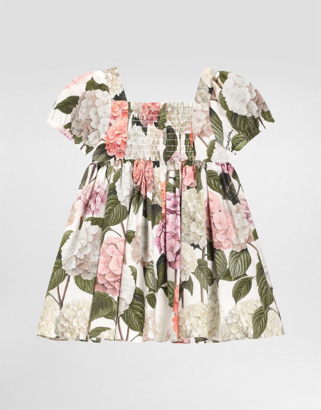 绣球花印花府绸连衣裙2