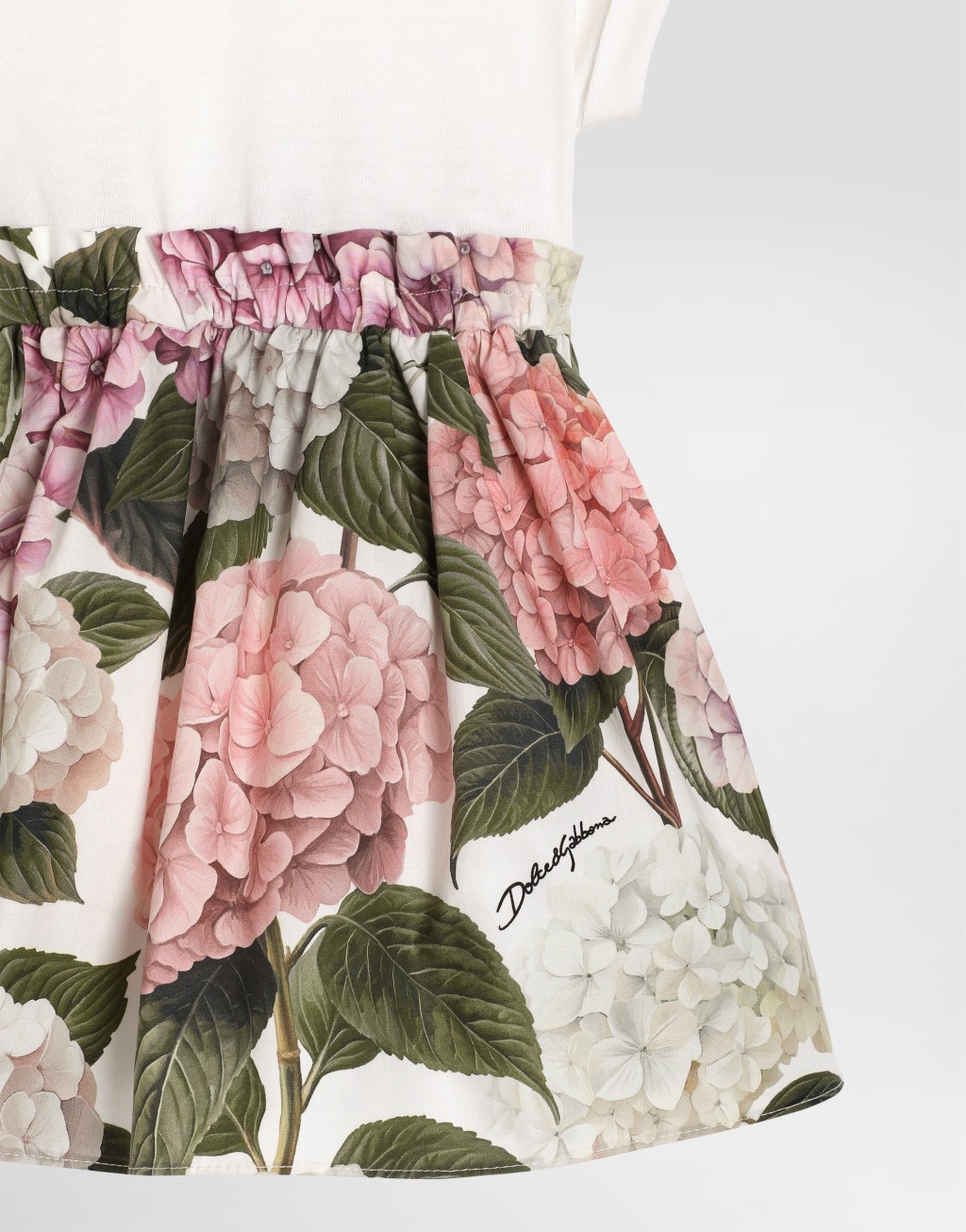 绣球花印花平纹针织与府绸连衣裙5