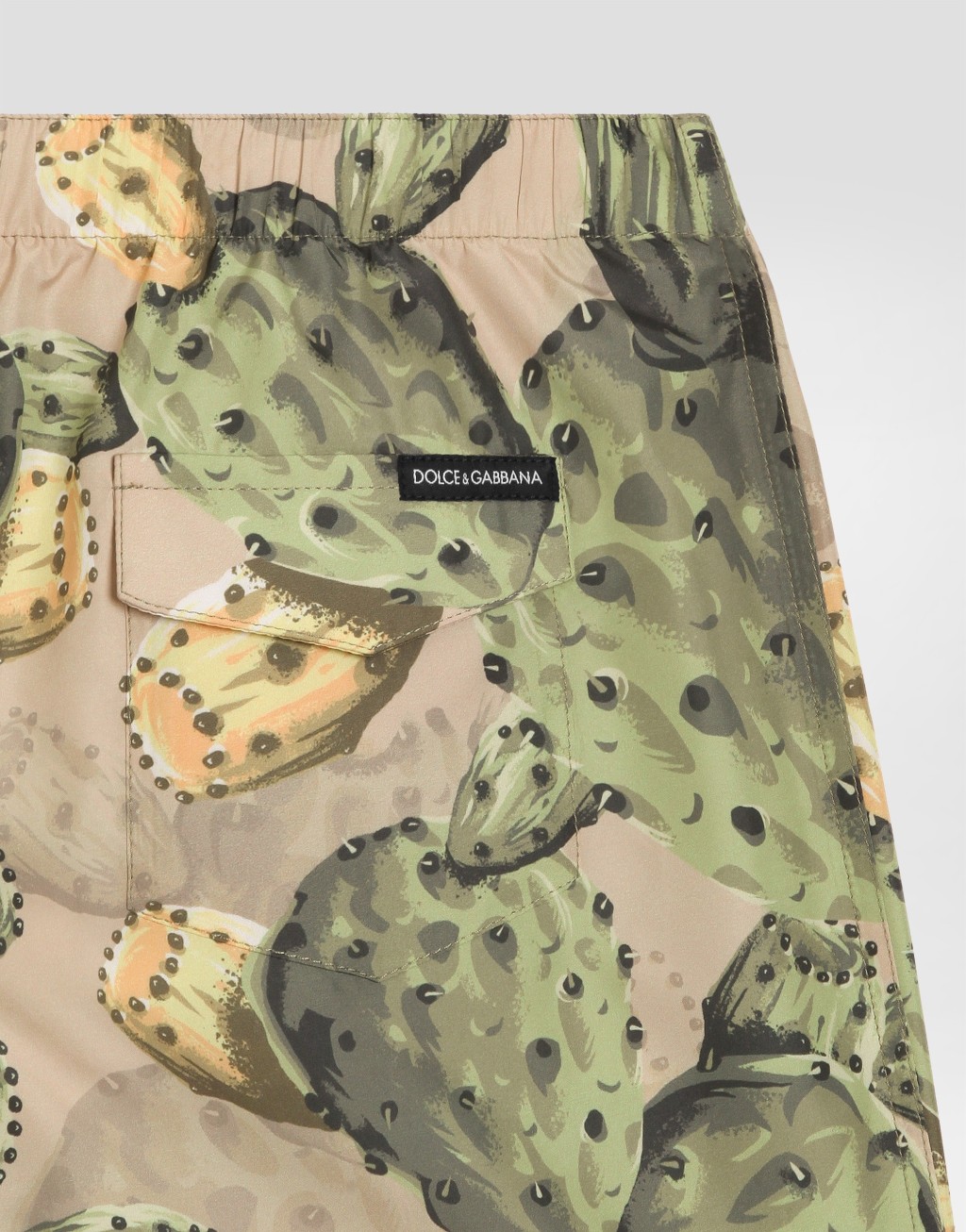 仙人掌印花中长款尼龙泳裤4