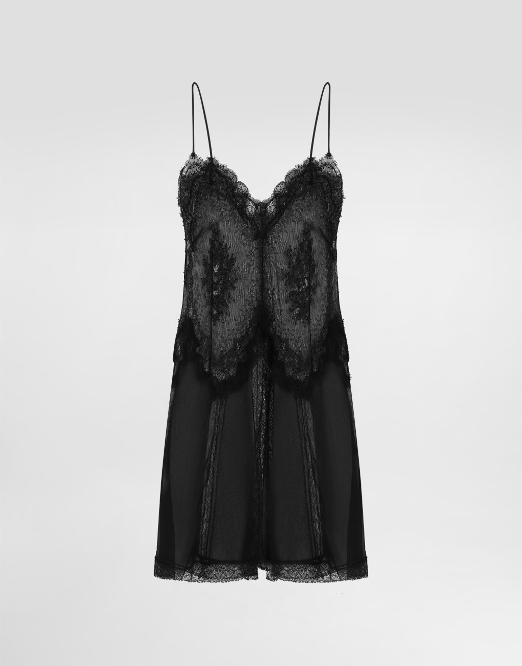 蕾丝装饰雪纺连衣裙1