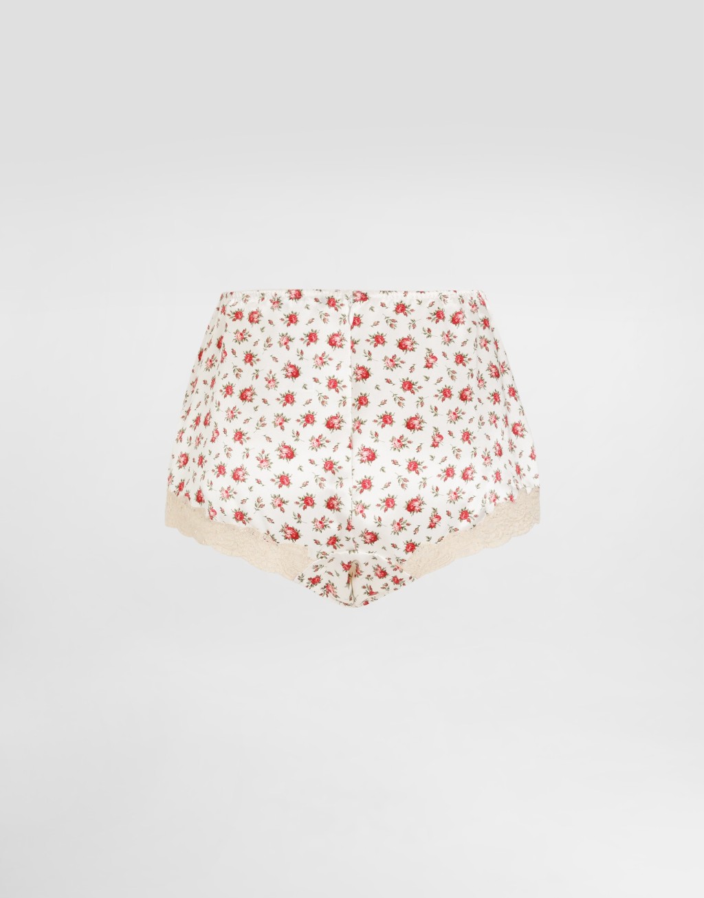 缎布三角裤 饰以蕾丝 玫瑰小花印花2
