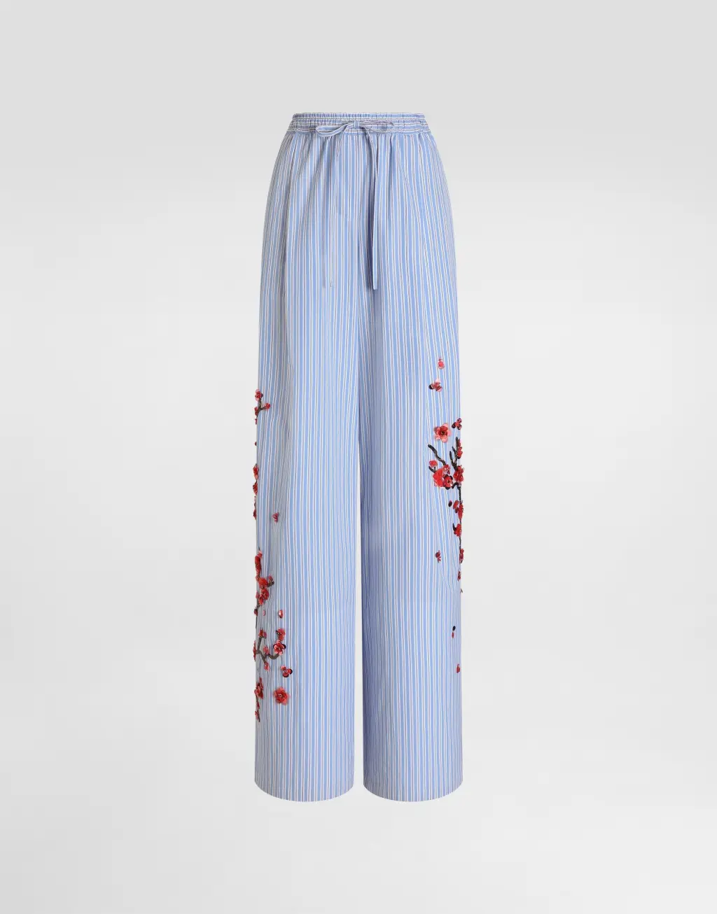 樱桃树刺绣府绸长裤