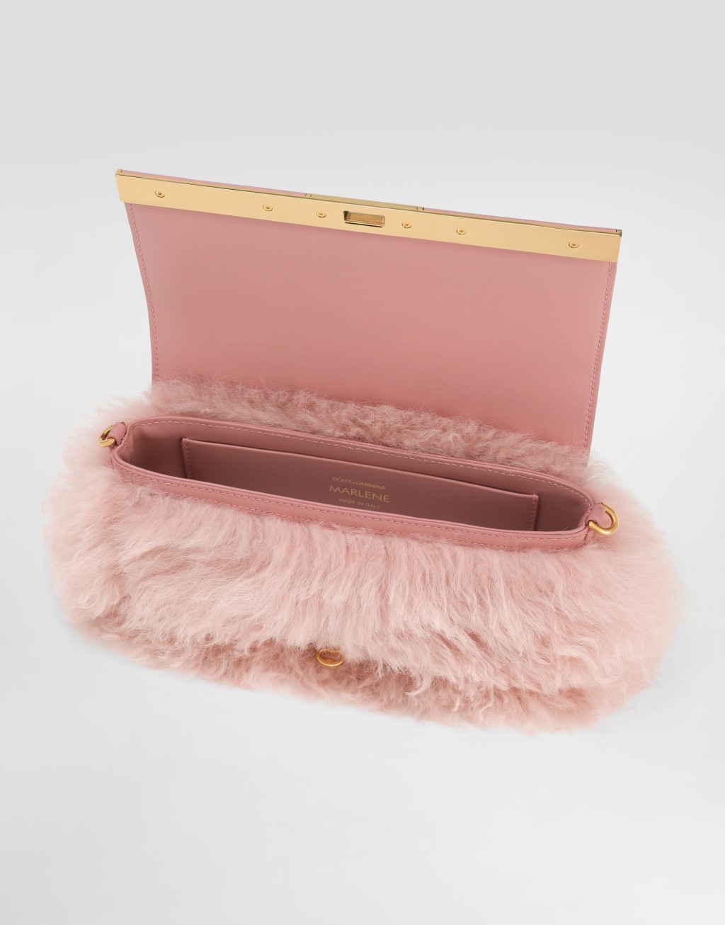 Marlene 羊剪绒与Palmellato纹理小牛皮单肩包5