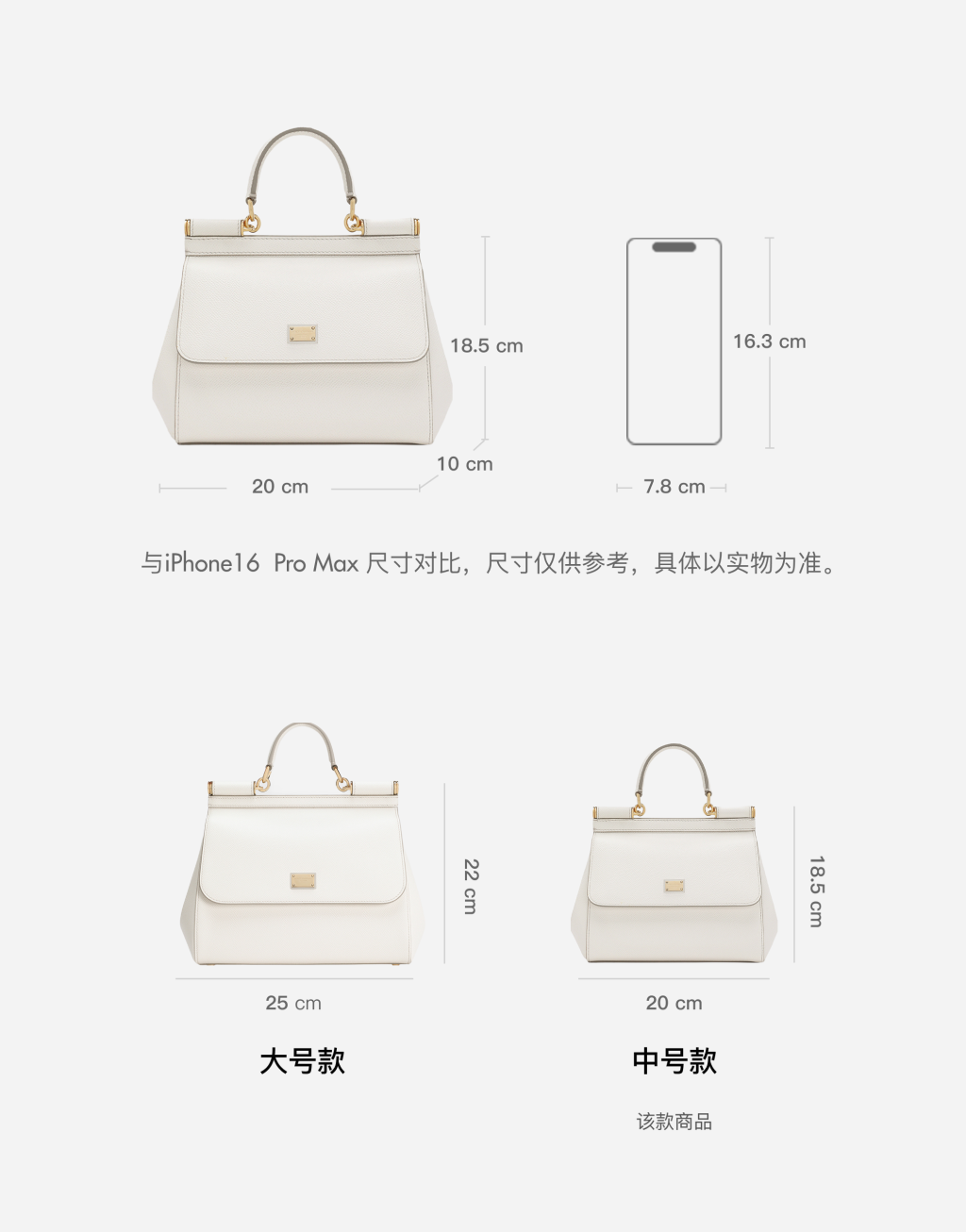 SICILY 中号 DAUPHINE 皮革手袋8