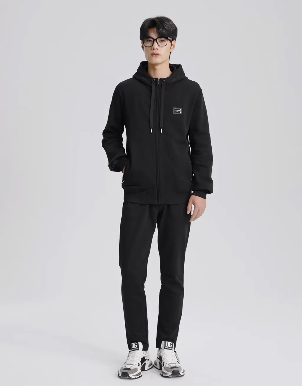 棉质抓绒慢跑裤