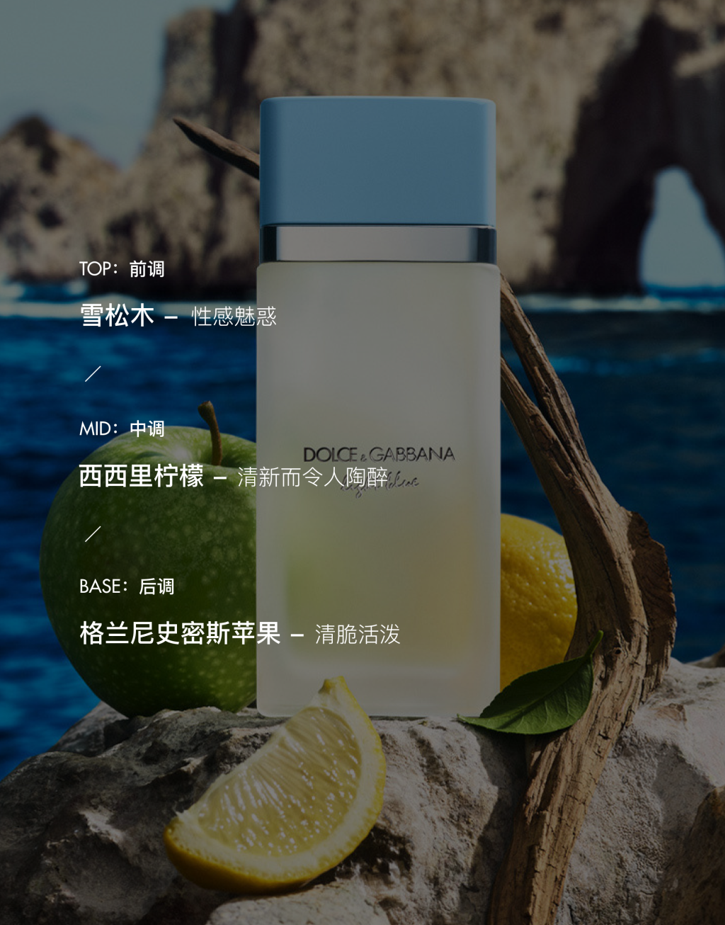 DOLCE&GABBANA 女士浅蓝淡香水 100ML4