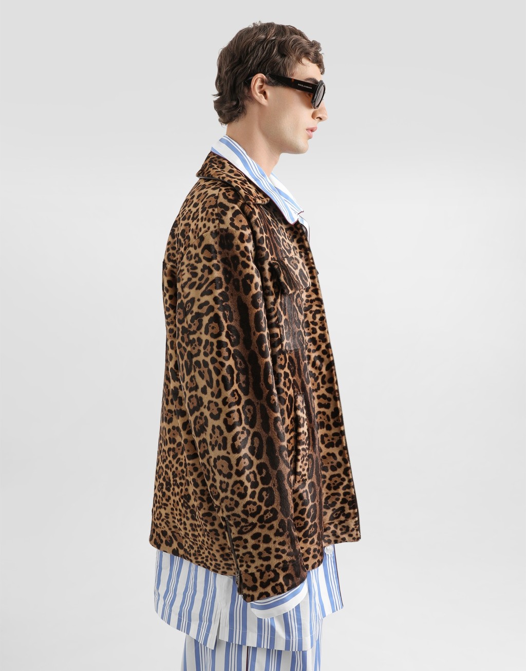 豹纹小马皮衬衫式夹克6