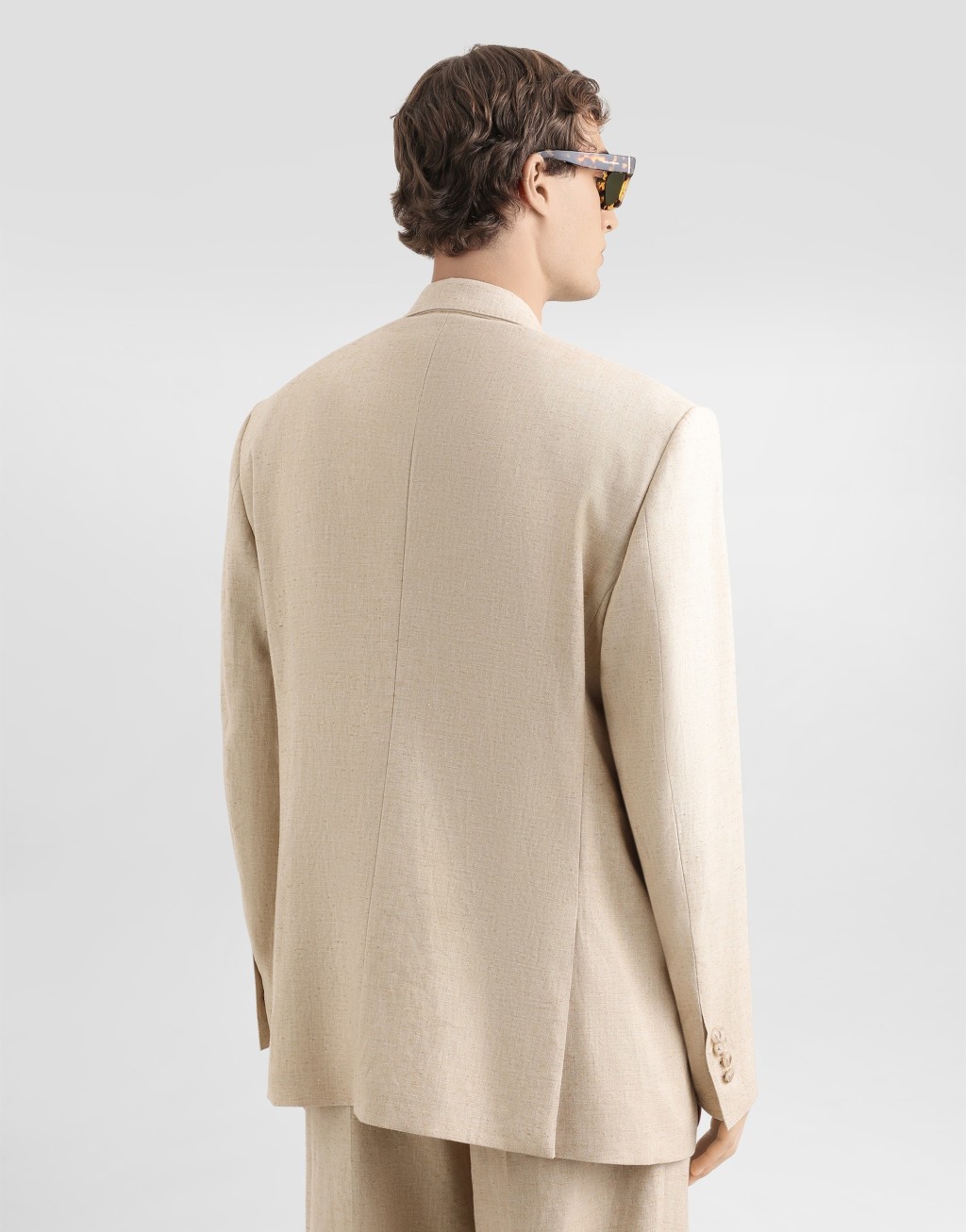 双排扣粗花呢效果真丝大麻夹克6