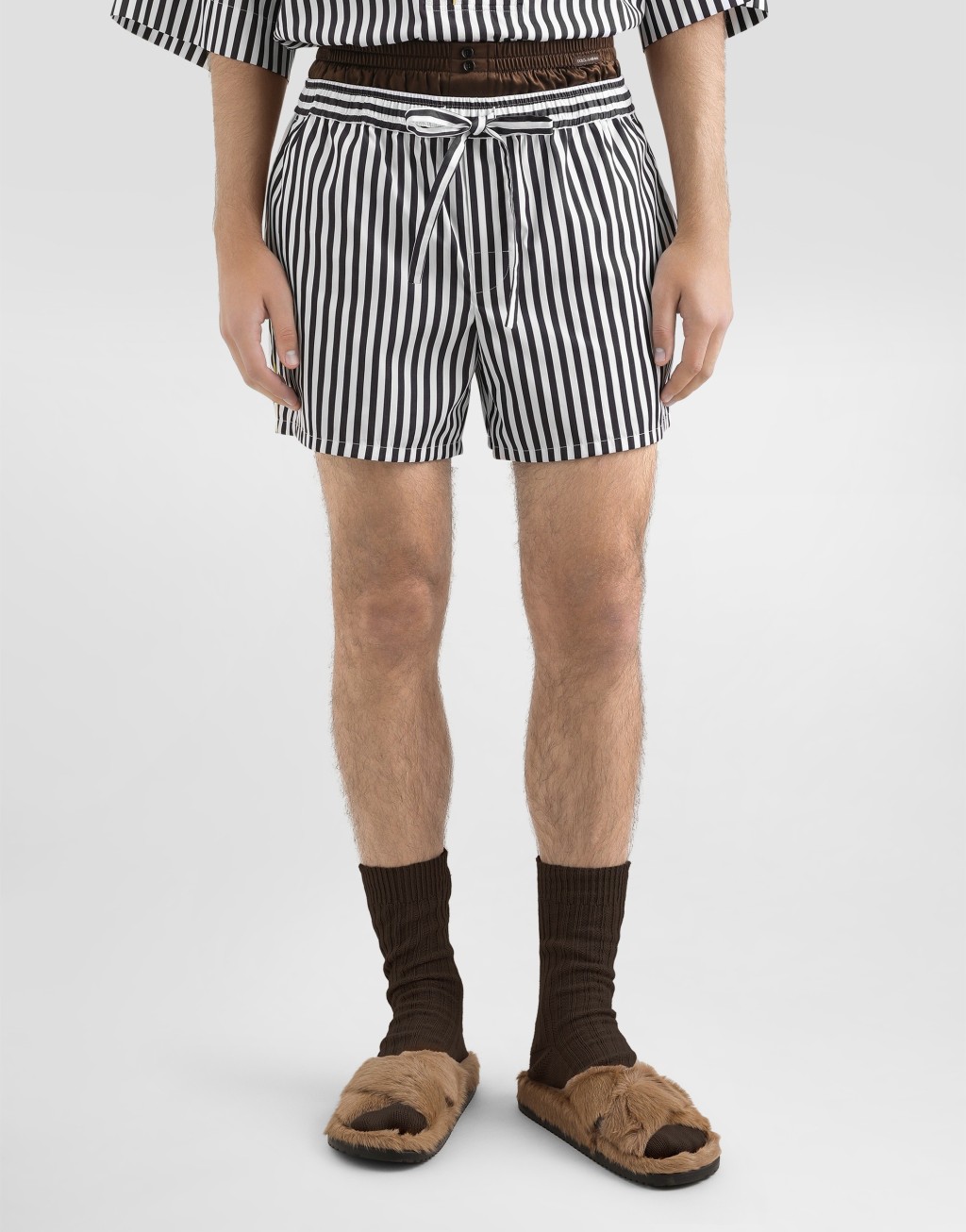 条纹府绸百慕大短裤4
