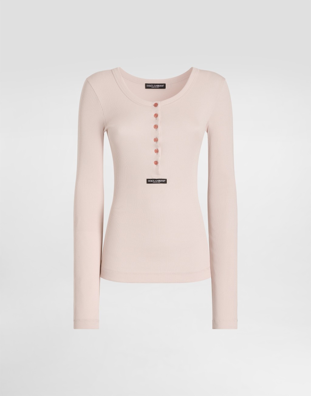 罗纹棉质亨利领 T 恤衫1