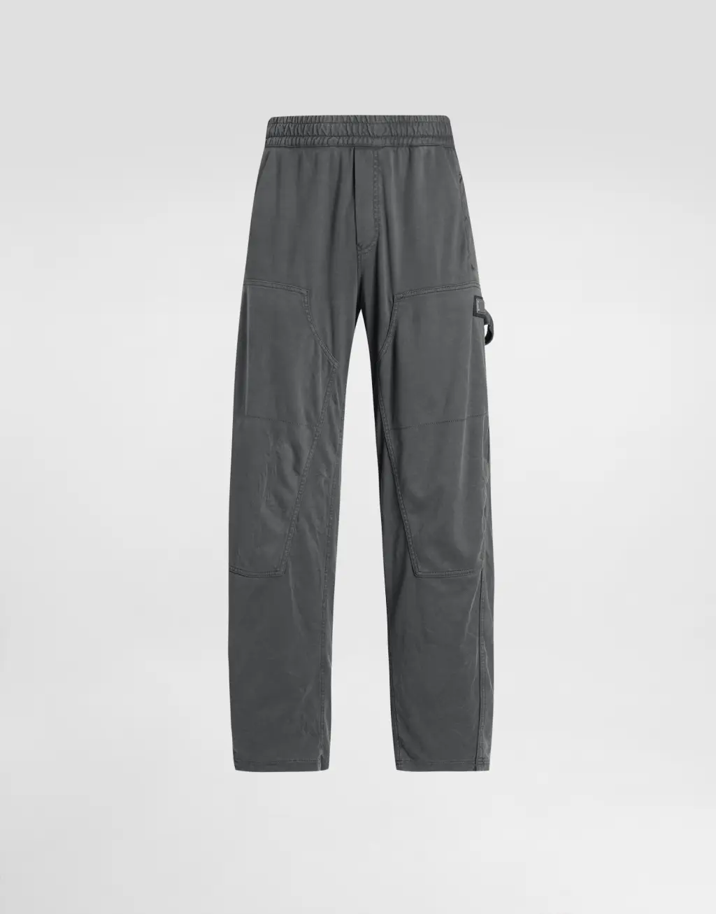 复古处理针织长裤