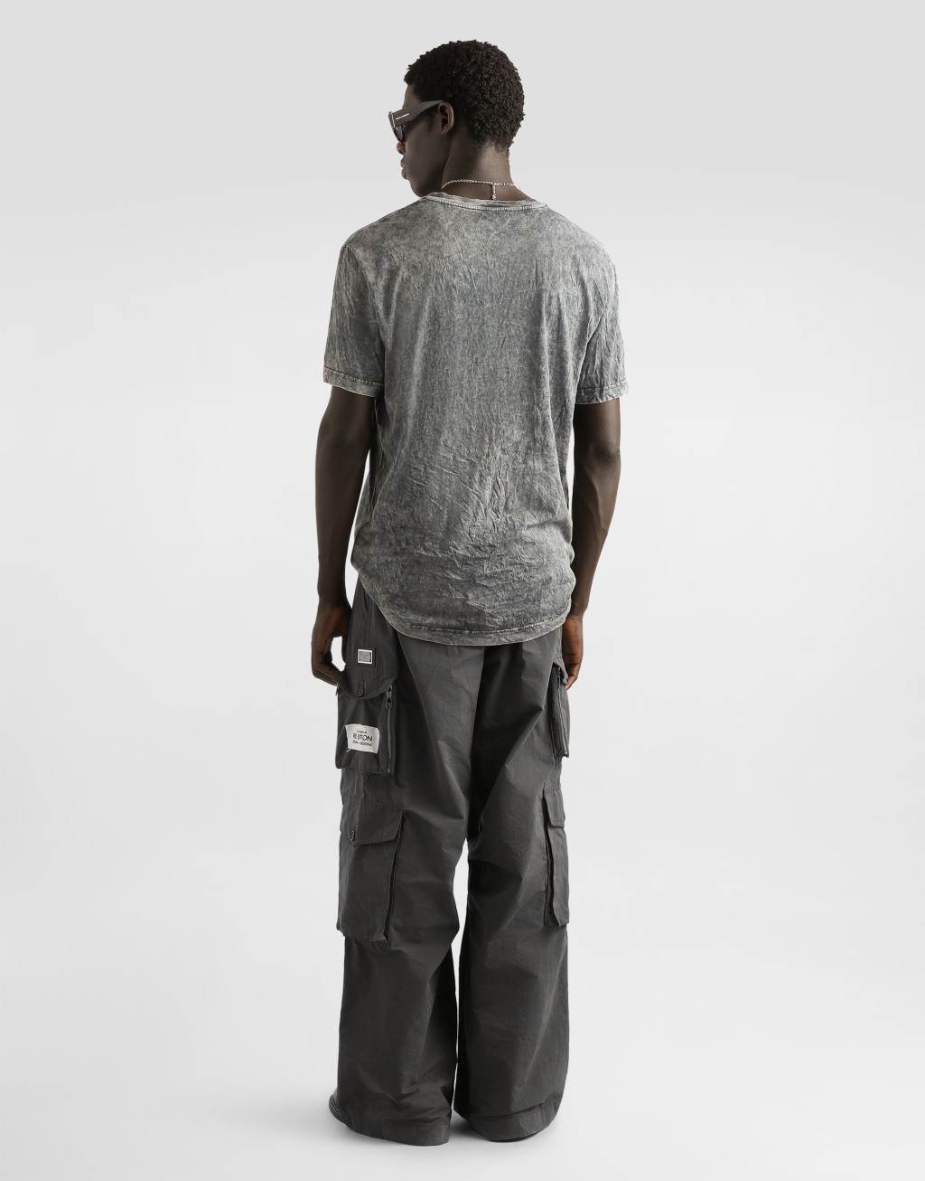 大理石效果印花棉质T恤3