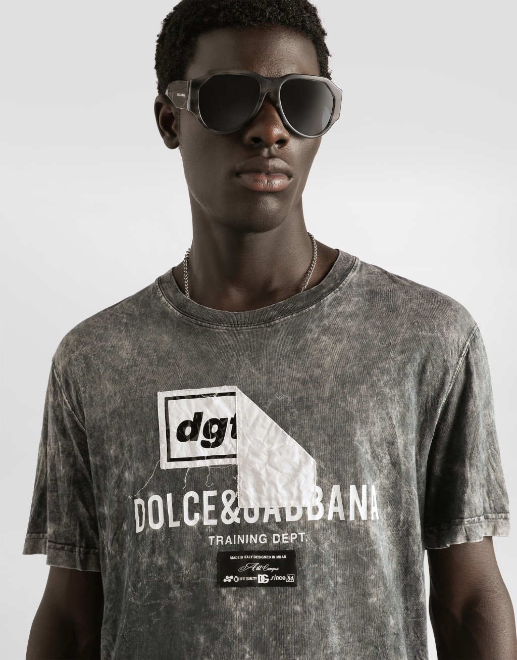 大理石效果印花棉质T恤4