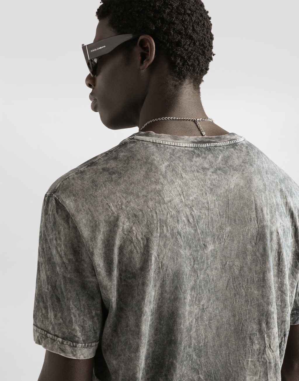 大理石效果印花棉质T恤5