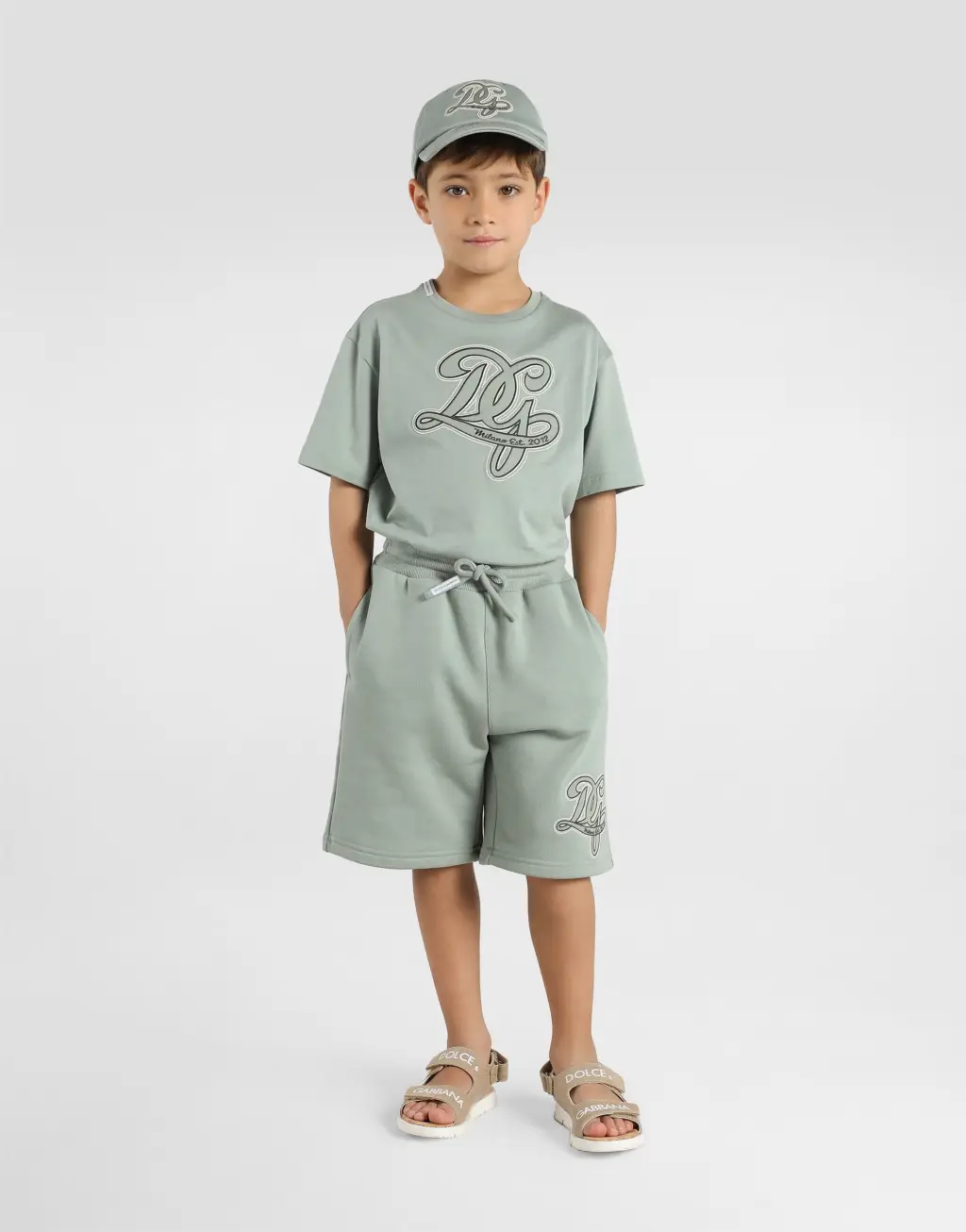 DG帆布刺绣抓绒百慕大短裤