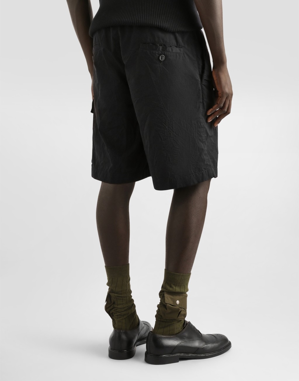 打蜡罗缎百慕大短裤5