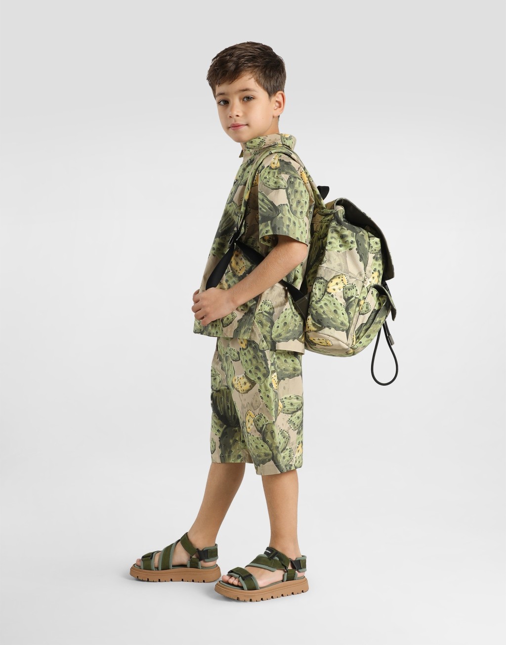 仙人掌印花府绸衬衫7