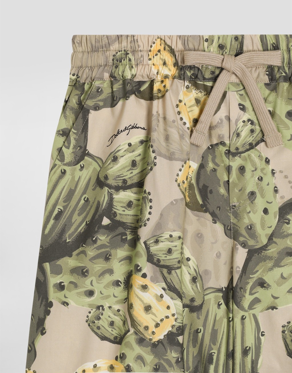 仙人掌印花府绸百慕大短裤5