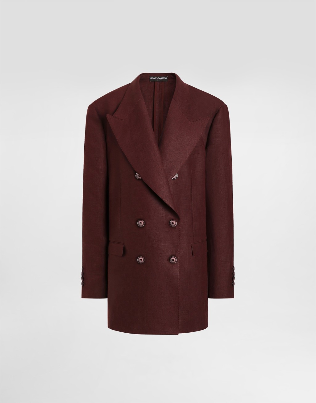 裁缝工艺亚麻帆布双排扣夹克1