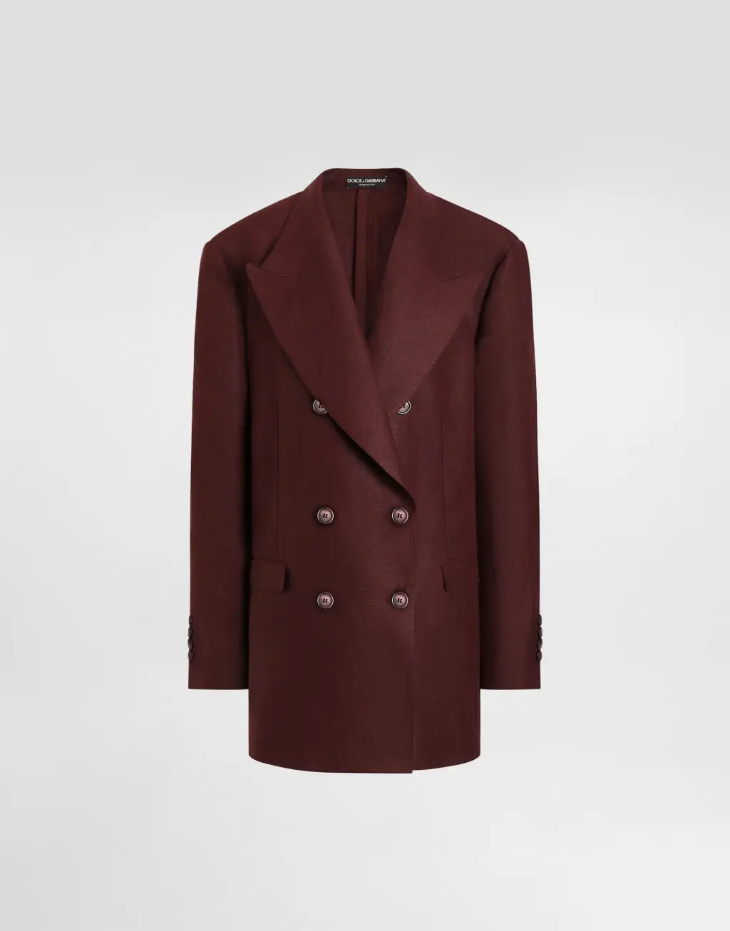 裁缝工艺亚麻帆布双排扣夹克