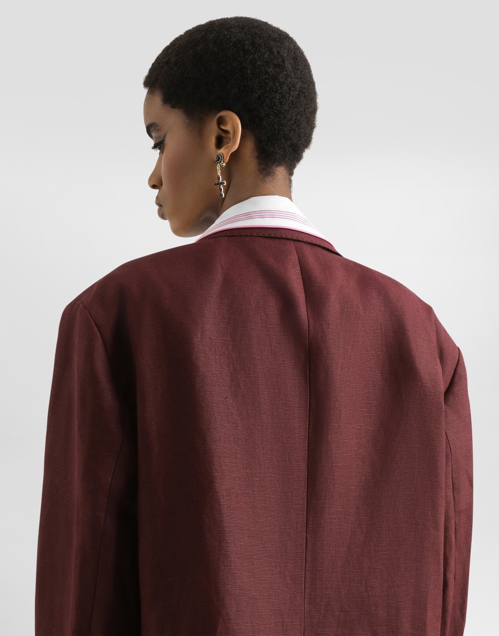 裁缝工艺亚麻帆布双排扣夹克5