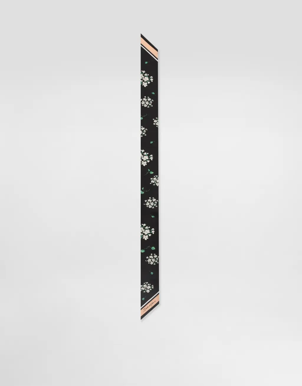 6x100 天竺葵印花真丝斜纹发带