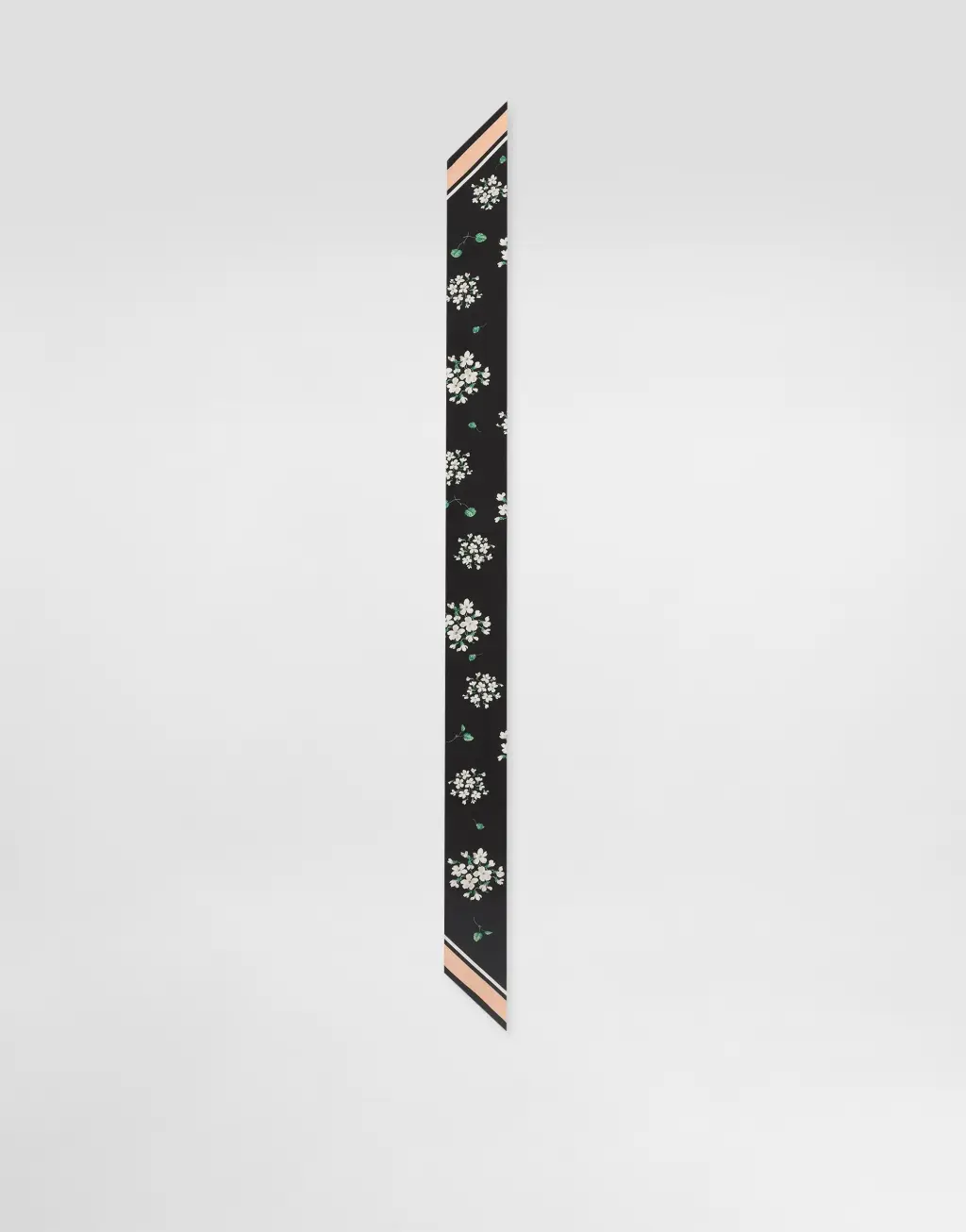 6x100 天竺葵印花真丝斜纹发带