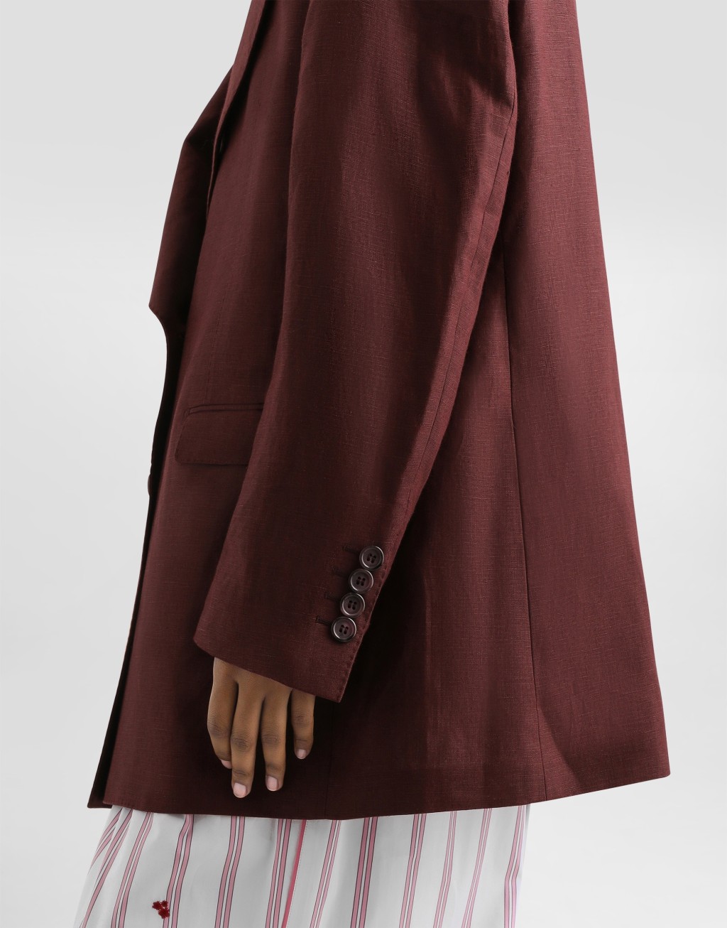 裁缝工艺亚麻帆布双排扣夹克6