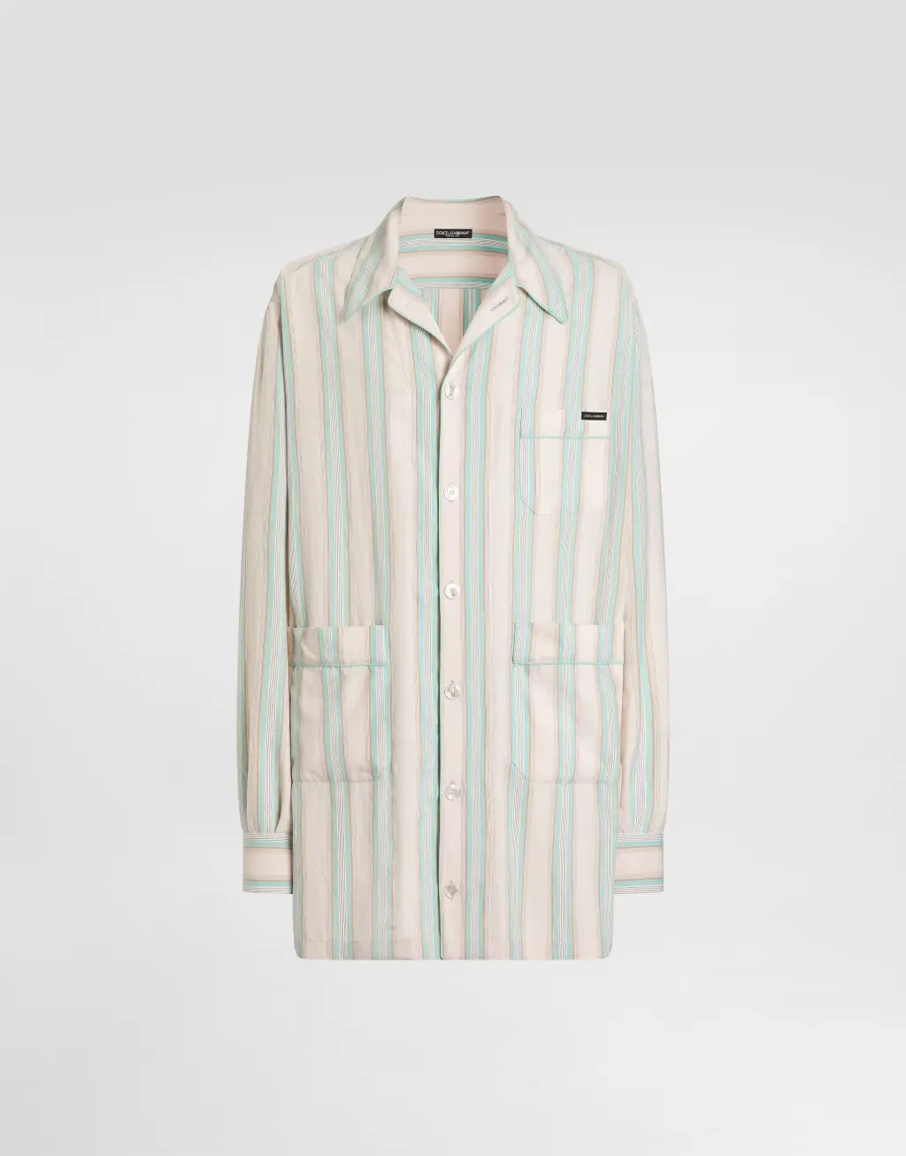 条纹面料华丽衬衫